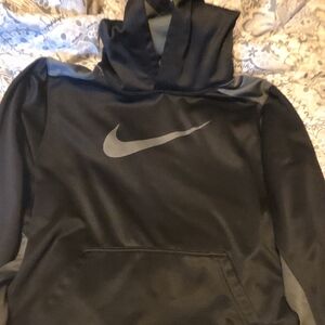 Nike Black and Gray Hoodie with Swoosh